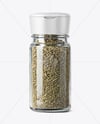 Glass Spice Jar with Rosemary Mockup