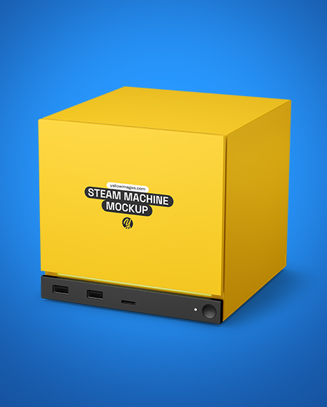 Steam Machine Mockup - Half Side View