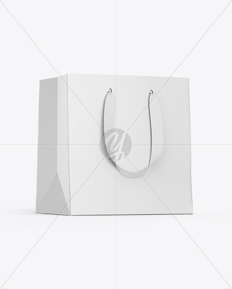 Paper Shopping Bag Mockup – Half Side View