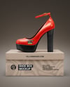 Platform Heel Shoe with Shoe Box Mockup