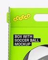 Corrugated Box With Soccer Ball Mockup