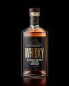 Whiskey Bottle on Black Background Mockup