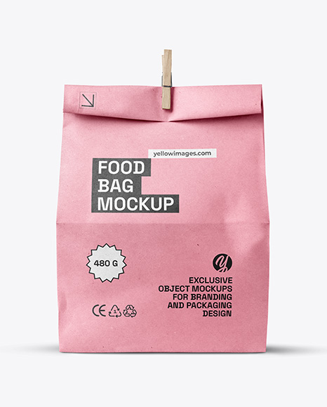 Kraft Paper Food Bag Mockup