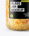 Clear Glass Jar with Sauerkraut Mockup