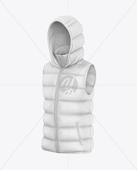 Glossy Down Vest Mockup