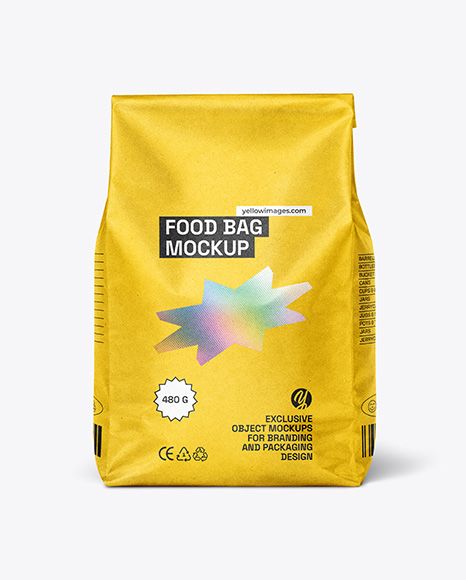 Kraft Paper Food Bag Mockup