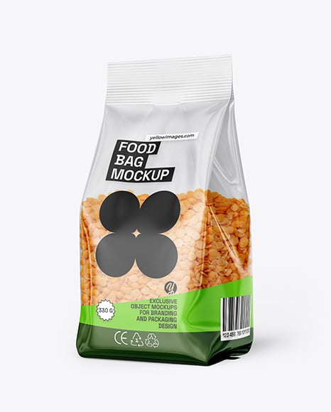 Transparent Package with Lentils Mockup - Three+Transparent+Bread+Package+With+Clip+Mockup+In+Packaging