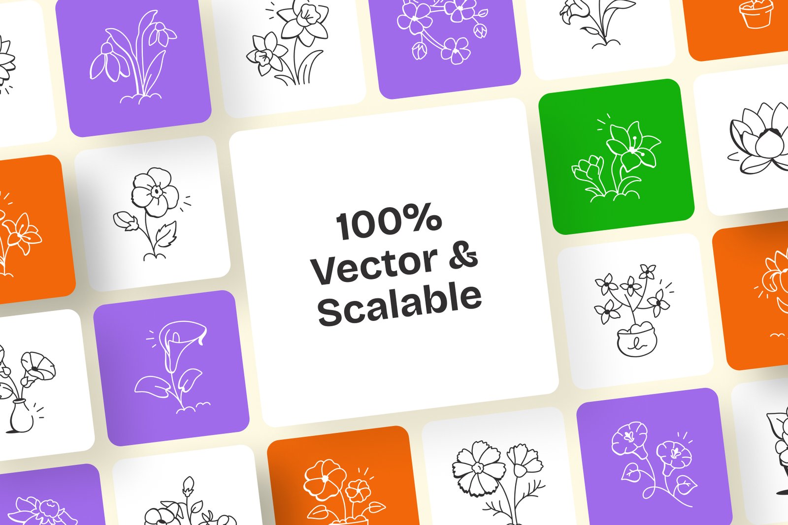 Flower Doodles Set