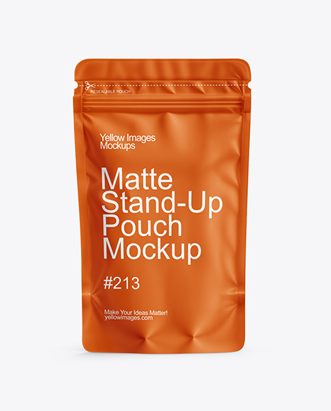 Matte Stand-Up Pouch Mockup