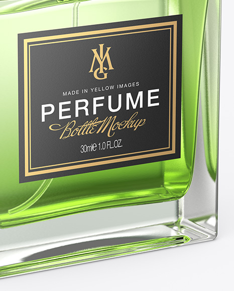 Clear Glass Perfume Bottle Mockup
