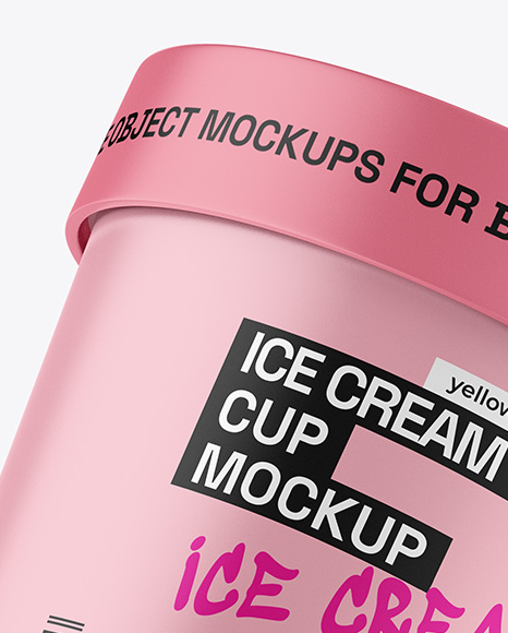 Matte Ice Cream Cup Mockup