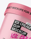 Matte Ice Cream Cup Mockup