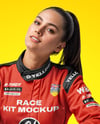 Woman Wearing Full Racing Kit Mockup
