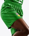 Afro-American Female Basketball Player Wearing Full Basketball Uniform Mockup