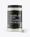 Matte Jar With Powder Mockup