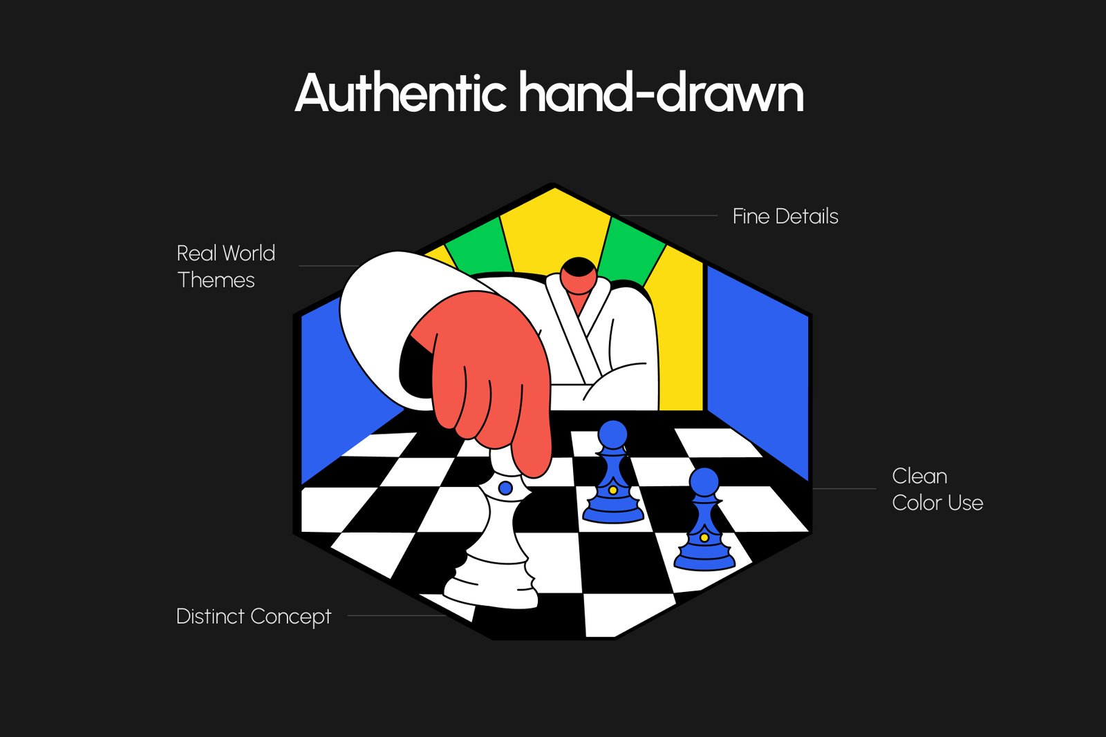 75 Chess Flat Illustrations