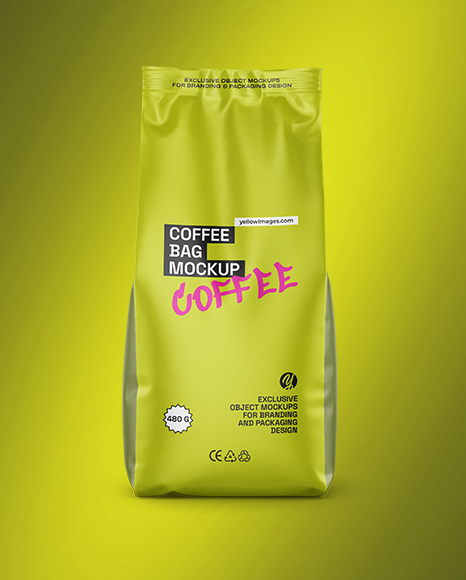 Matte Coffee Bag Mockup