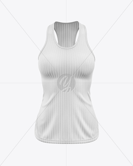 Women's Ribbed Tank Top Mockup