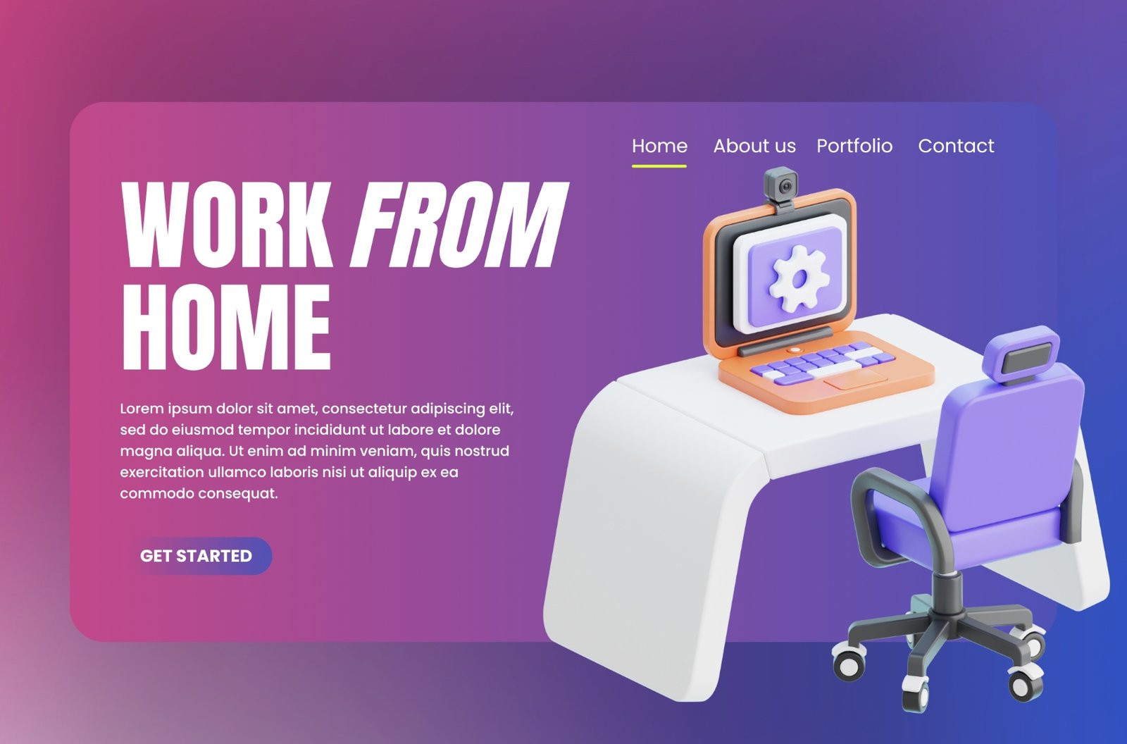 Remote Work 3d Icon