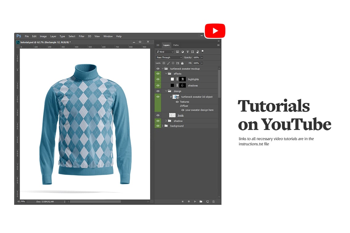 Turtleneck Sweater Mockups Set