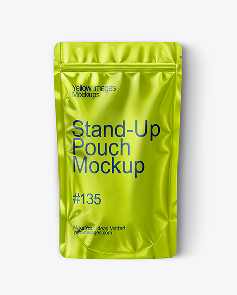 Metallized Stand Up Pouch Mockup - Packaging mockups