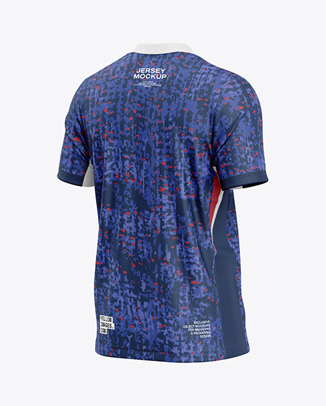 Soccer Jersey Mockup - Back Half Side View