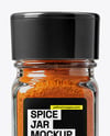 Square Glass Jar with Cayenne Pepper Mockup