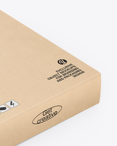 Kraft Slide Box Mockup – High Angle View