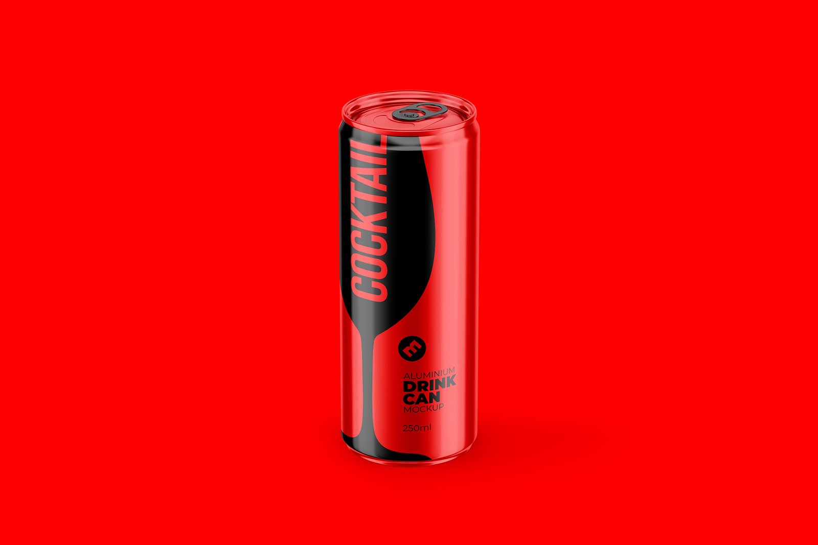 Slim 250ml Aluminium Can Mockup