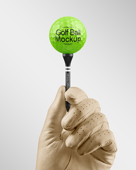 Golf Ball on Tee Mockup