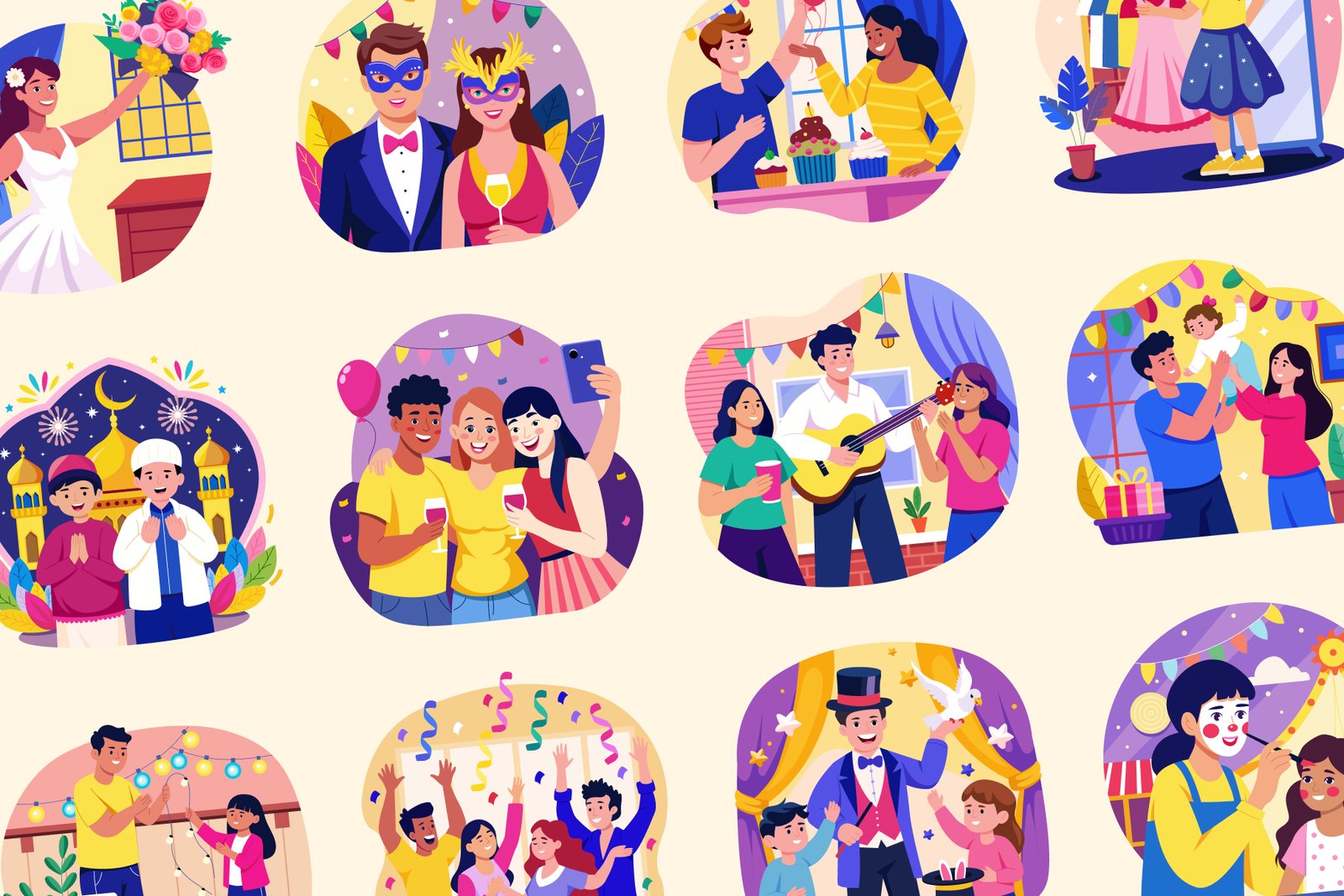 Celebrate Illustrations Art Set