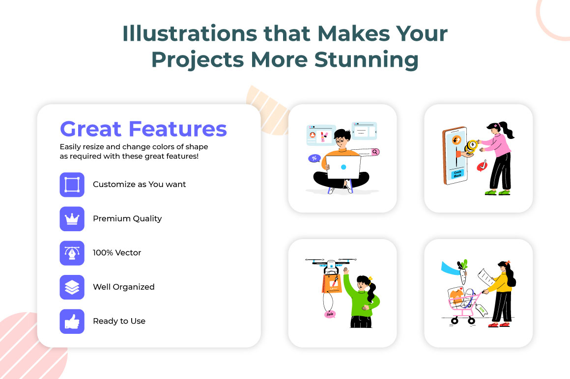 Shopping and E-commerce Illustrations