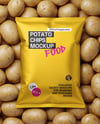Metallic Chips Pack on Patatoes Mockup