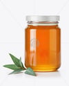 Glass Jar with Eucalyptus Honey Mockup