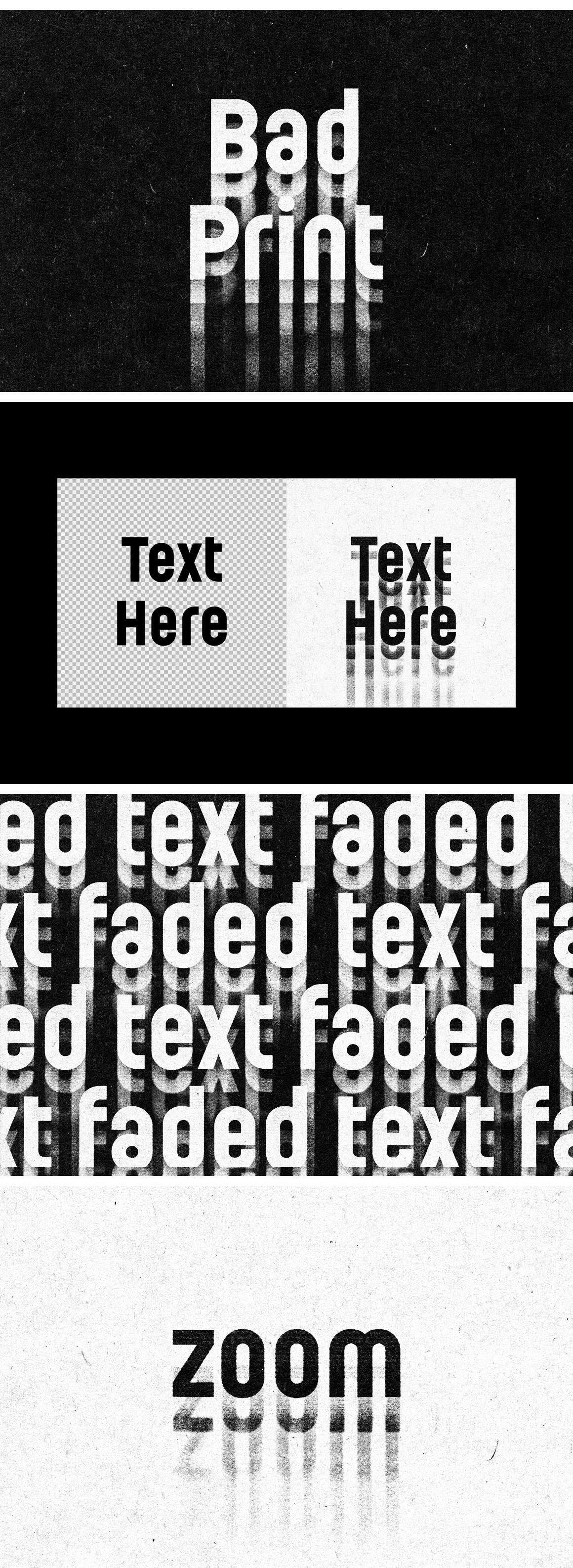 Bad Print Text Effect