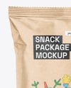 Kraft Paper Snack Package Mockup