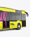 City Bus Mockup - Back Half Side View