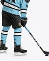 Man Wearing Full Ice Hockey Kit Mockup