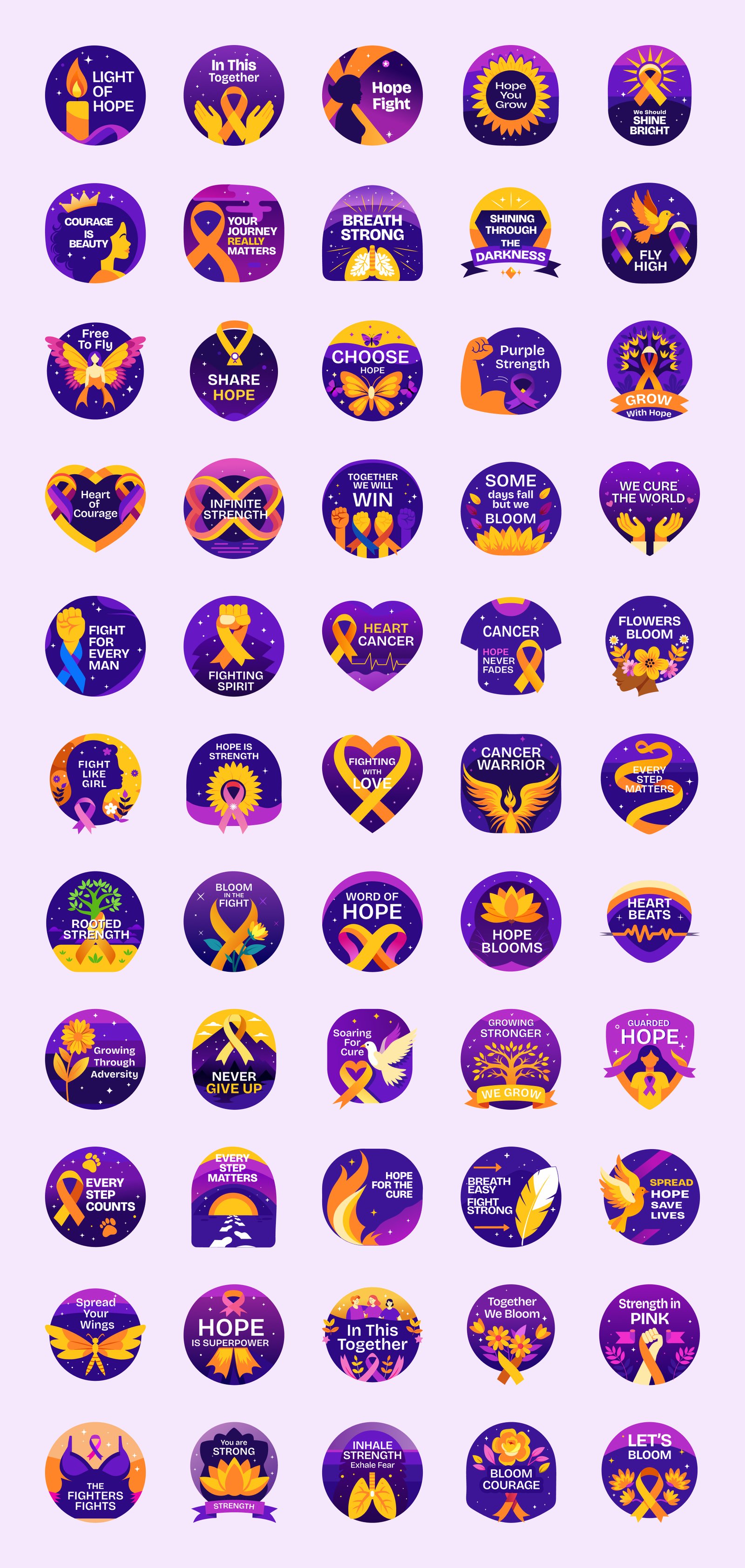 Cancer Awareness Stickers