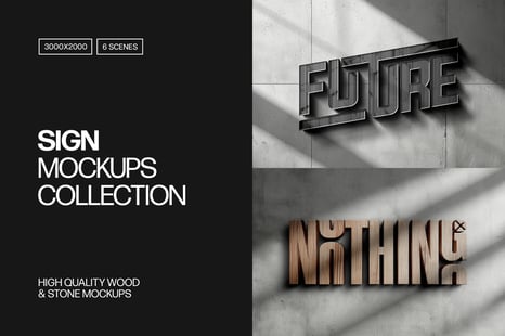 3D Sign Outdoor Urban Mockups - Add-Ons