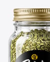 Glass Jar with Dried Tarragon Mockup