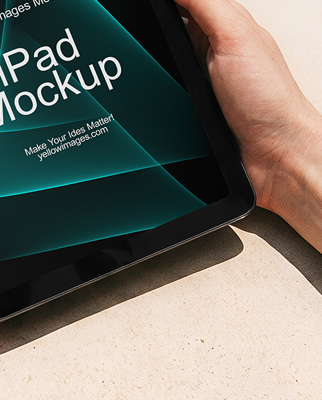 Ipad in Hands Mockup