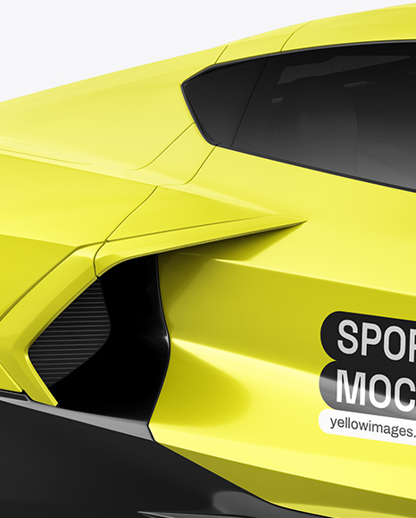 Sport Car Mockup - Front Half Side View