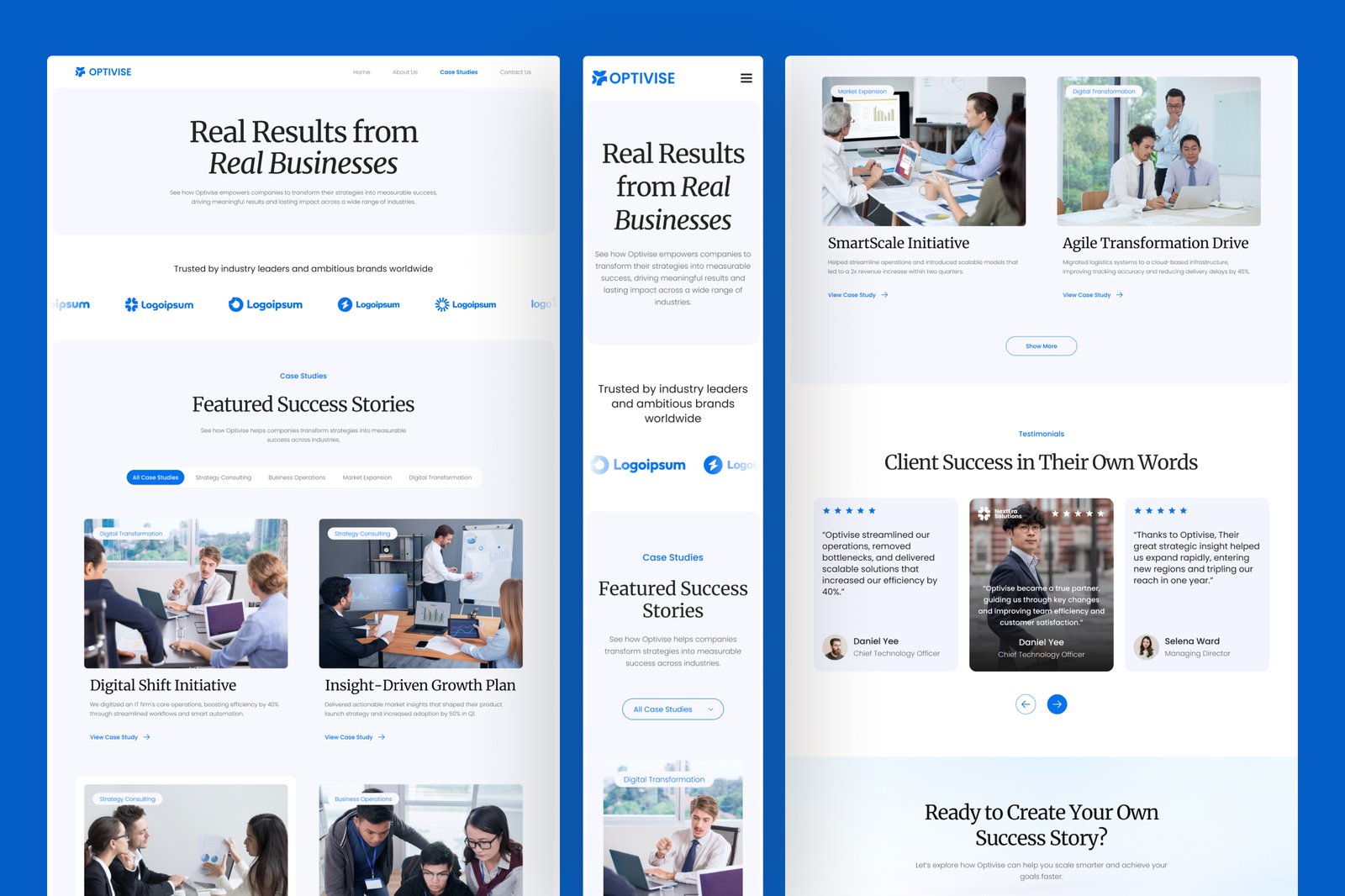 Optivise - Business Consulting Website