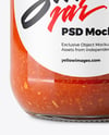 Glass Jar with Pizza Sauce Mockup