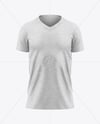 Kids Heather V-Neck T-Shirt Mockup - Front View