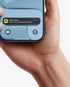 iPhone 17 Air Sky Blue in a Hand Mockup