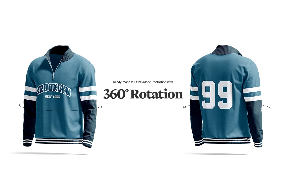 Quarter Zip Sweater Animated Mockup