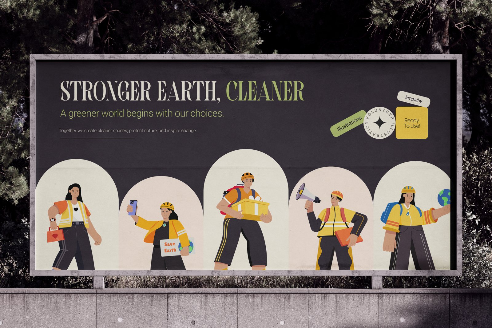 Volunteer Illustration Art Set