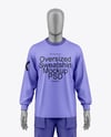 Men's Oversize Sweatshirt w/ Mannequin Mockup - Front View